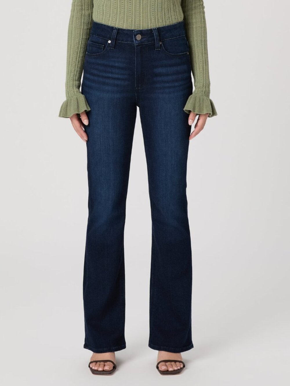 PAIGE Manhattan High Rise Bootcut Jeans Manifesto Dark Wash Size 27
